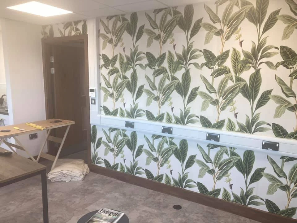 Commercial room part-way through a decorating refurbishment in Swansea